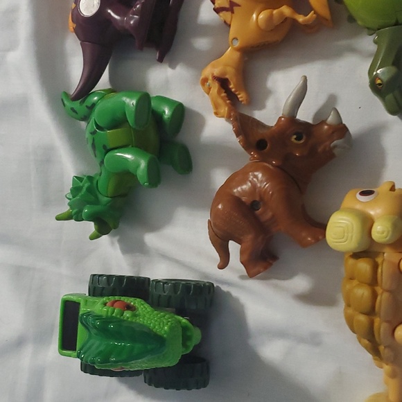 : 19pc mix lot of Pull Back Cars Dino Toy Dinosaur go cart Kids action figures - Picture 8 of 10